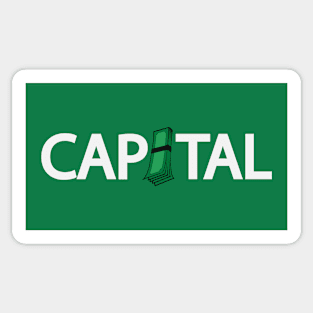 Capital having capital artistic design Sticker